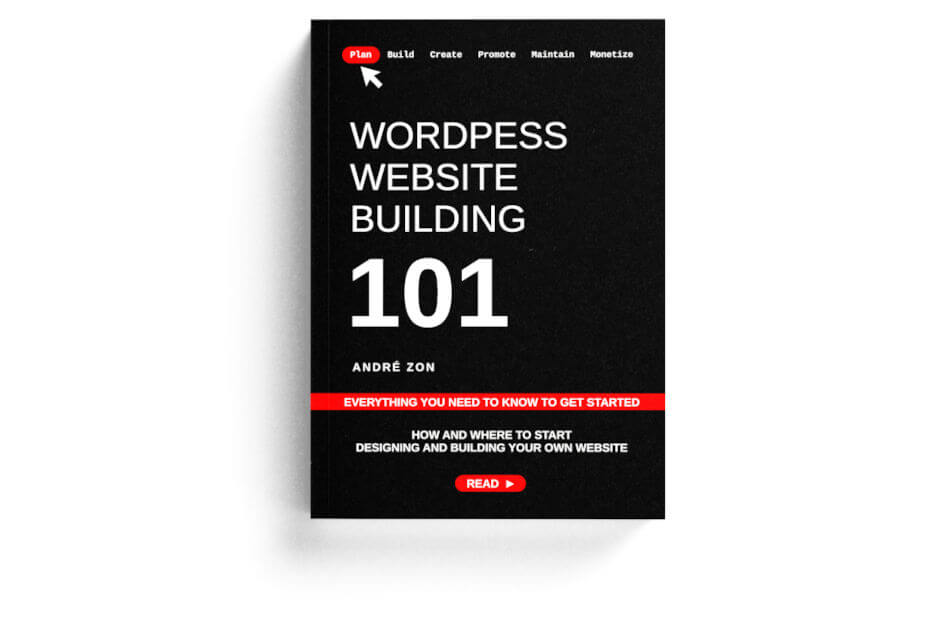 WordPress WebSite Building 101 - the front cover view